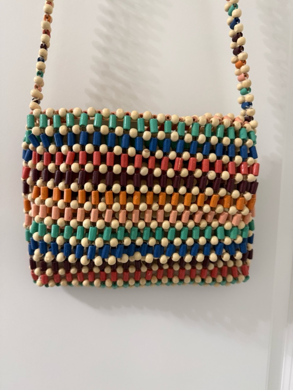 Dolce Vita Ida Multi wood Bead Shopper - Picture 5 of 6